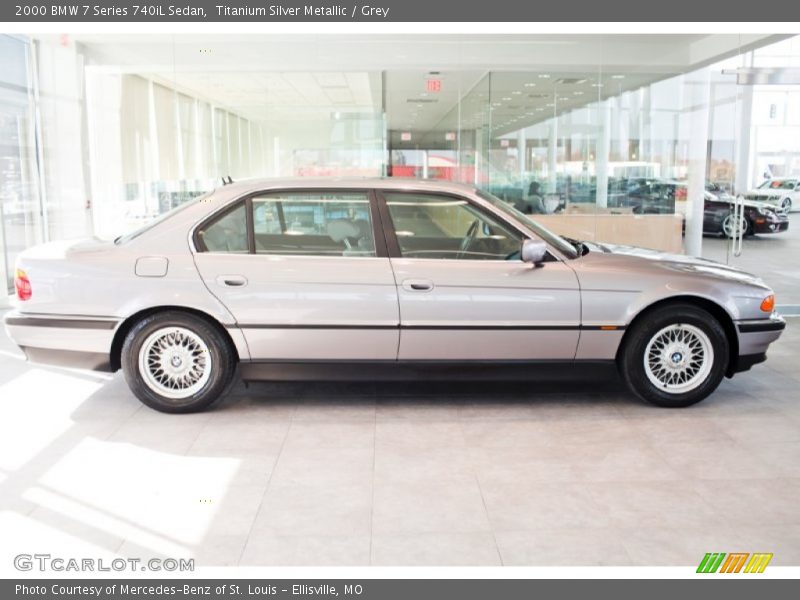 Titanium Silver Metallic / Grey 2000 BMW 7 Series 740iL Sedan