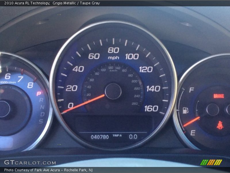 Grigio Metallic / Taupe Gray 2010 Acura RL Technology