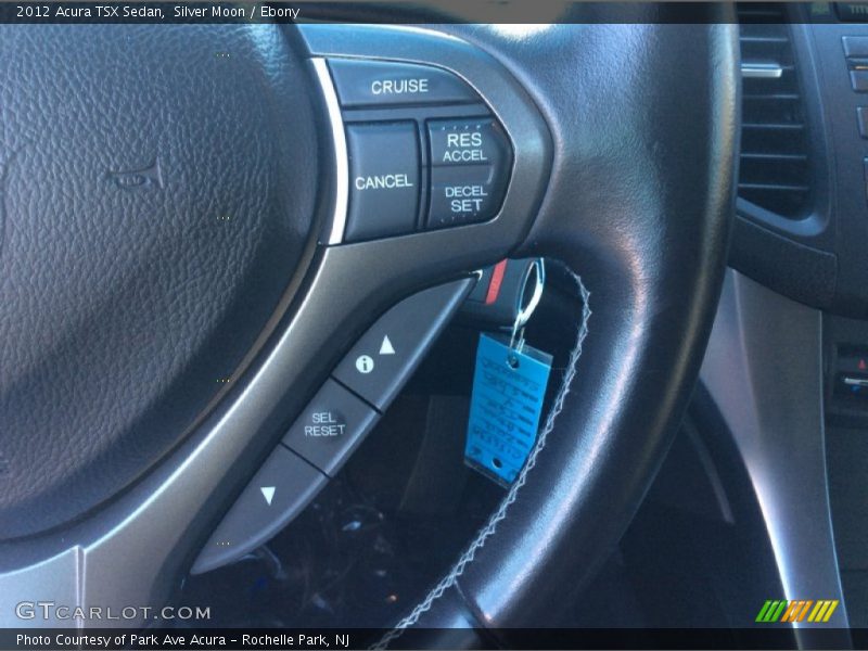 Silver Moon / Ebony 2012 Acura TSX Sedan