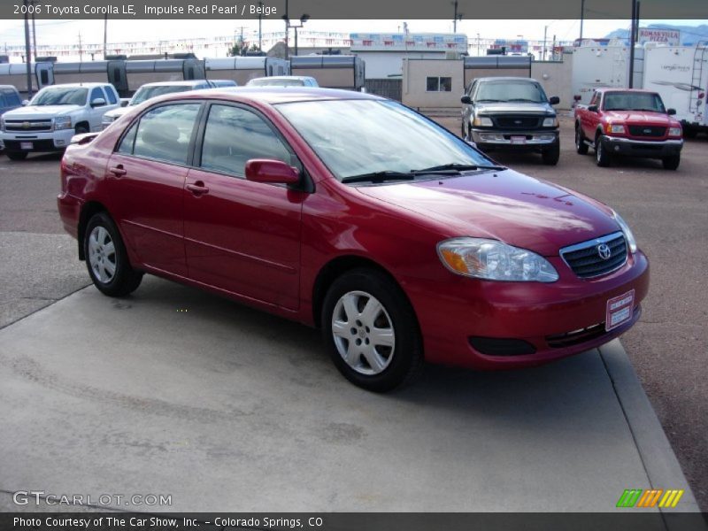 Impulse Red Pearl / Beige 2006 Toyota Corolla LE