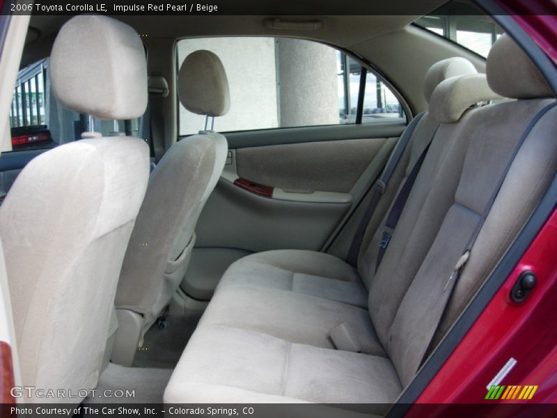 Impulse Red Pearl / Beige 2006 Toyota Corolla LE