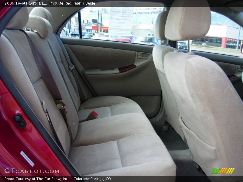 Impulse Red Pearl / Beige 2006 Toyota Corolla LE