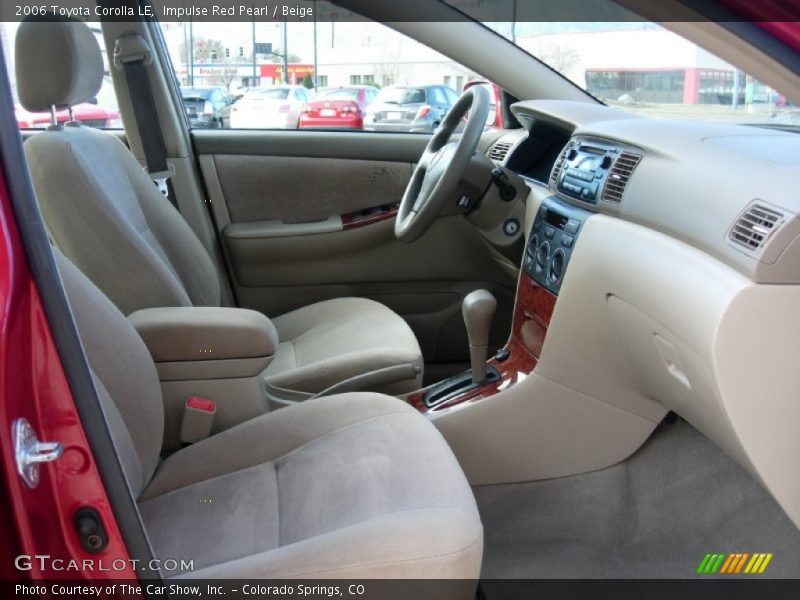 Impulse Red Pearl / Beige 2006 Toyota Corolla LE