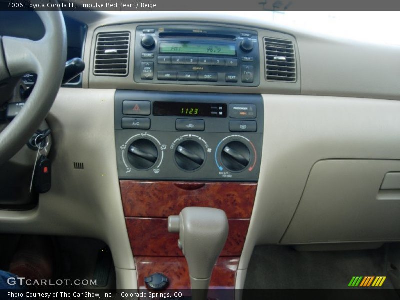 Impulse Red Pearl / Beige 2006 Toyota Corolla LE