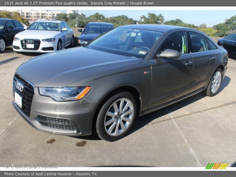 Dakota Gray Metallic / Nougat Brown 2015 Audi A6 3.0T Premium Plus quattro Sedan