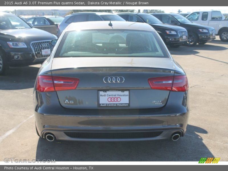 Dakota Gray Metallic / Nougat Brown 2015 Audi A6 3.0T Premium Plus quattro Sedan