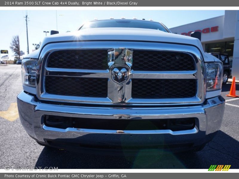 Bright White / Black/Diesel Gray 2014 Ram 3500 SLT Crew Cab 4x4 Dually