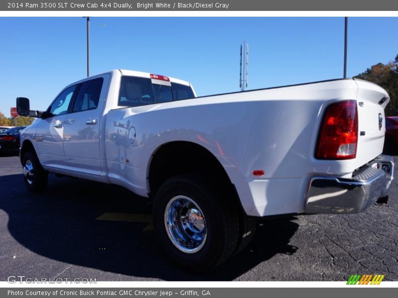 Bright White / Black/Diesel Gray 2014 Ram 3500 SLT Crew Cab 4x4 Dually