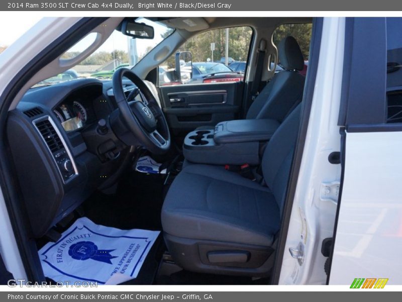Bright White / Black/Diesel Gray 2014 Ram 3500 SLT Crew Cab 4x4 Dually
