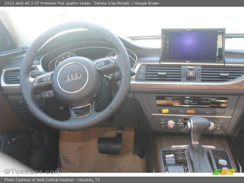 Dakota Gray Metallic / Nougat Brown 2015 Audi A6 3.0T Premium Plus quattro Sedan