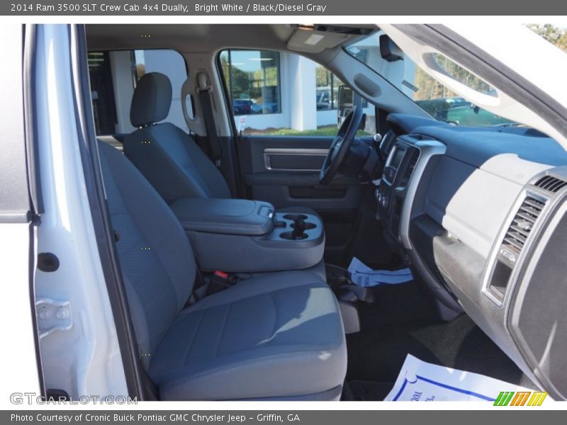 Bright White / Black/Diesel Gray 2014 Ram 3500 SLT Crew Cab 4x4 Dually