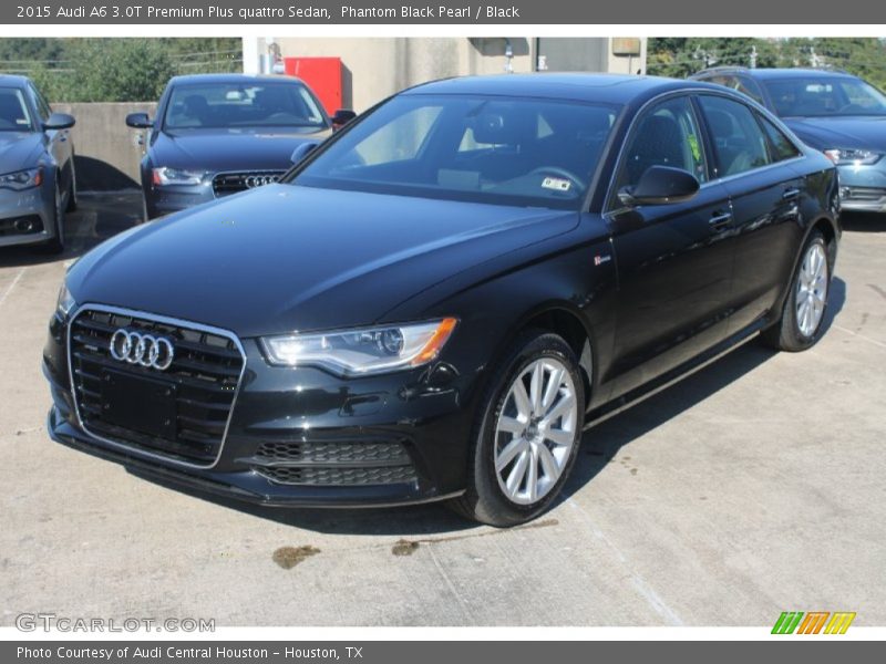 Phantom Black Pearl / Black 2015 Audi A6 3.0T Premium Plus quattro Sedan