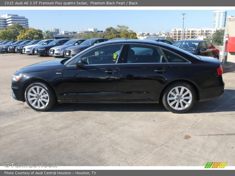 Phantom Black Pearl / Black 2015 Audi A6 3.0T Premium Plus quattro Sedan