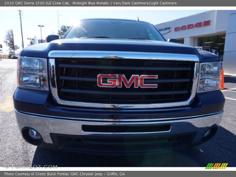 Midnight Blue Metallic / Very Dark Cashmere/Light Cashmere 2010 GMC Sierra 1500 SLE Crew Cab