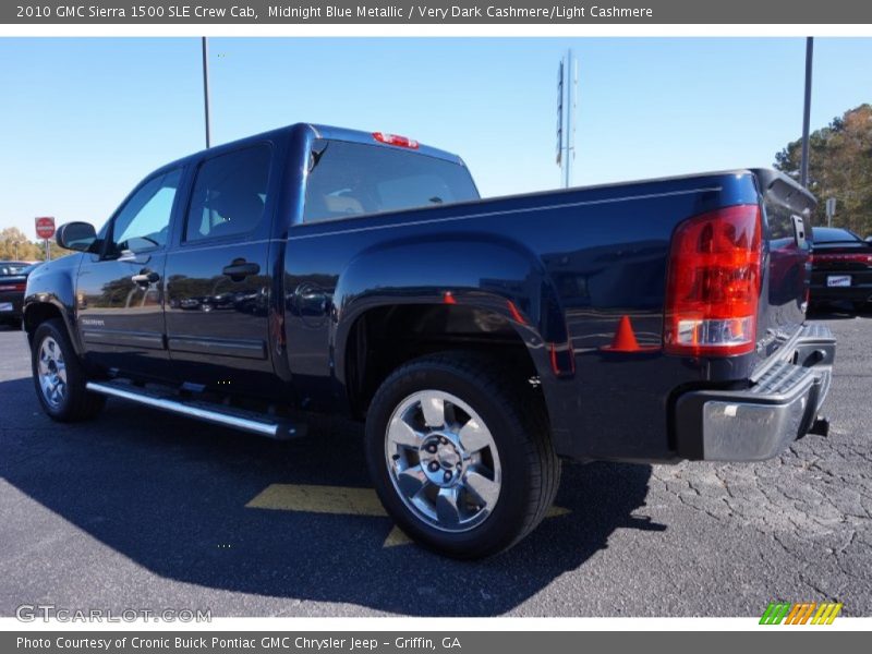 Midnight Blue Metallic / Very Dark Cashmere/Light Cashmere 2010 GMC Sierra 1500 SLE Crew Cab