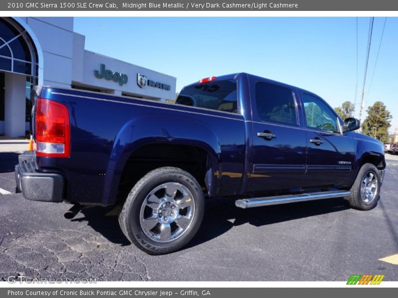 Midnight Blue Metallic / Very Dark Cashmere/Light Cashmere 2010 GMC Sierra 1500 SLE Crew Cab