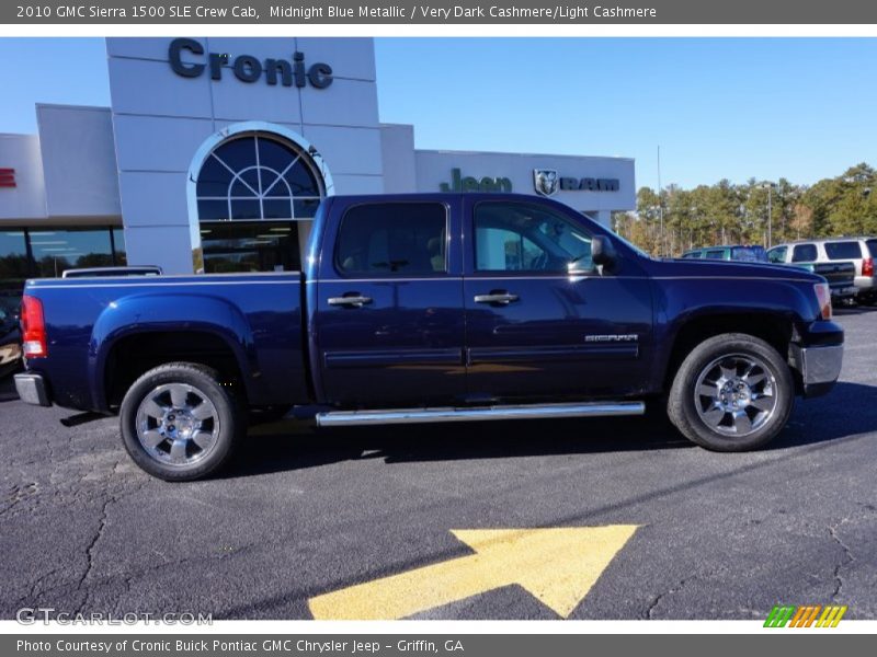 Midnight Blue Metallic / Very Dark Cashmere/Light Cashmere 2010 GMC Sierra 1500 SLE Crew Cab