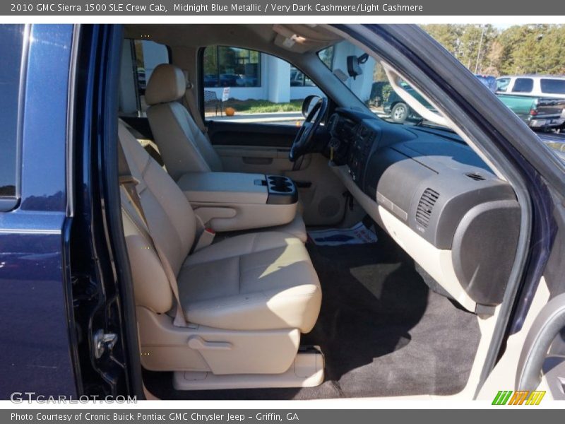 Midnight Blue Metallic / Very Dark Cashmere/Light Cashmere 2010 GMC Sierra 1500 SLE Crew Cab