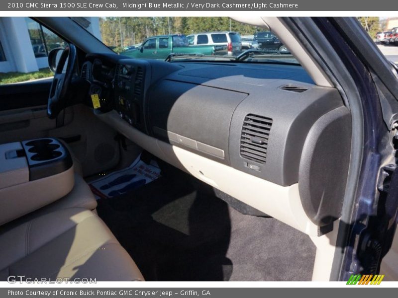 Midnight Blue Metallic / Very Dark Cashmere/Light Cashmere 2010 GMC Sierra 1500 SLE Crew Cab