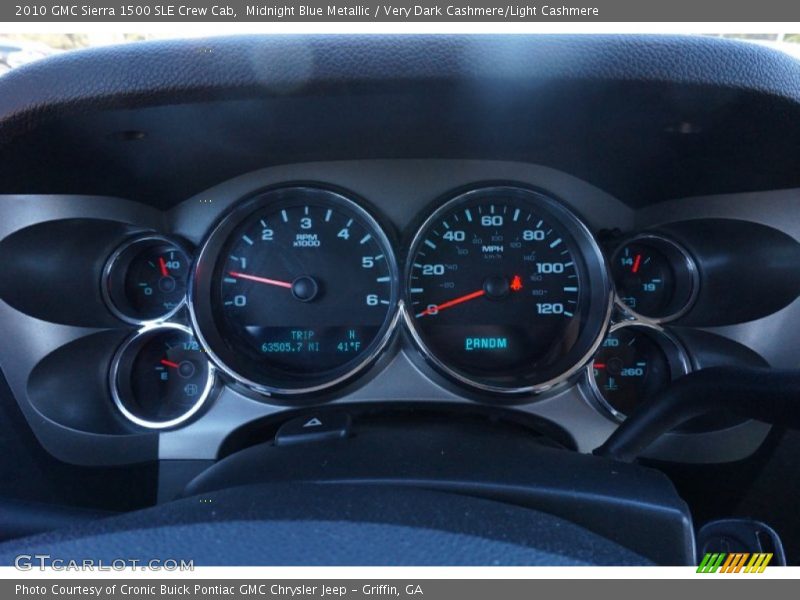 Midnight Blue Metallic / Very Dark Cashmere/Light Cashmere 2010 GMC Sierra 1500 SLE Crew Cab