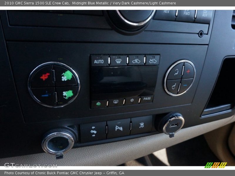 Midnight Blue Metallic / Very Dark Cashmere/Light Cashmere 2010 GMC Sierra 1500 SLE Crew Cab