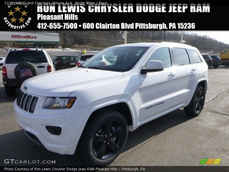 Bright White / Black 2015 Jeep Grand Cherokee Altitude 4x4