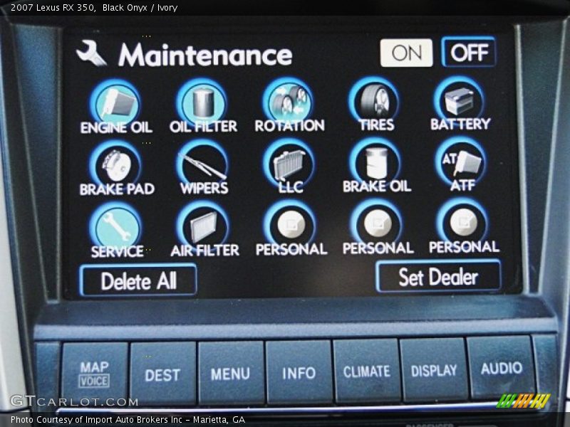 Black Onyx / Ivory 2007 Lexus RX 350