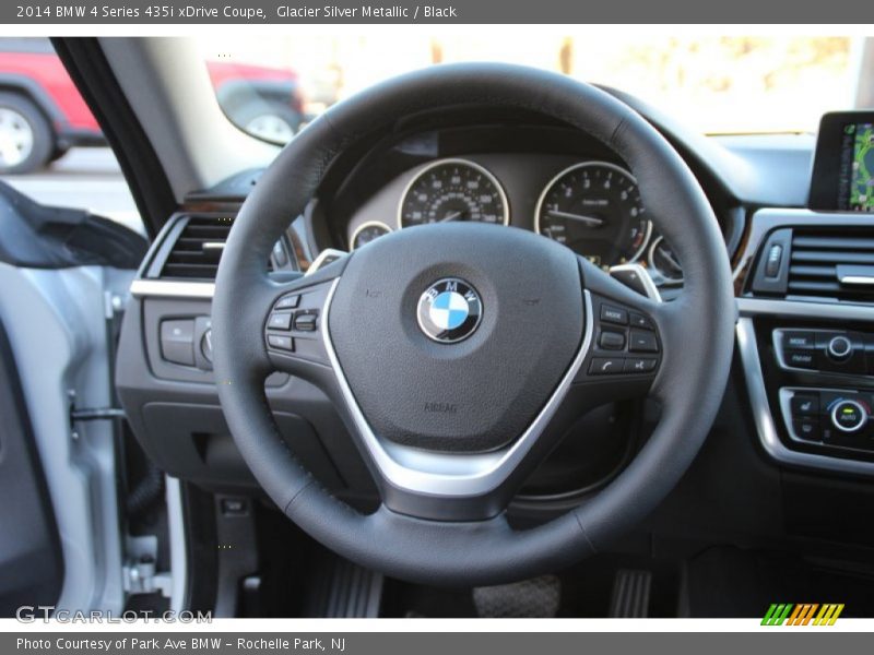 Glacier Silver Metallic / Black 2014 BMW 4 Series 435i xDrive Coupe