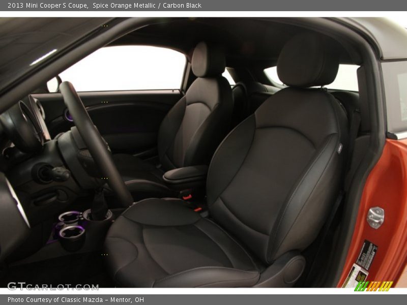 Spice Orange Metallic / Carbon Black 2013 Mini Cooper S Coupe