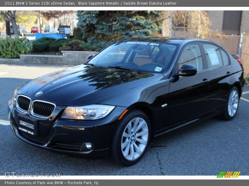 Black Sapphire Metallic / Saddle Brown Dakota Leather 2011 BMW 3 Series 328i xDrive Sedan