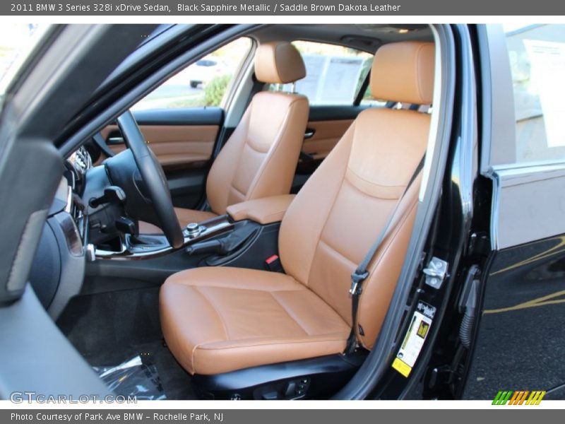 Black Sapphire Metallic / Saddle Brown Dakota Leather 2011 BMW 3 Series 328i xDrive Sedan