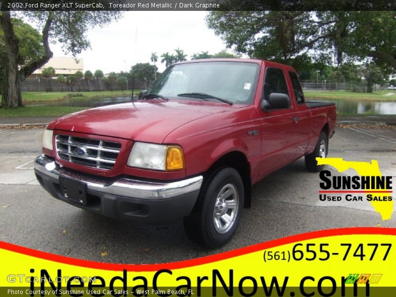 Toreador Red Metallic / Dark Graphite 2002 Ford Ranger XLT SuperCab