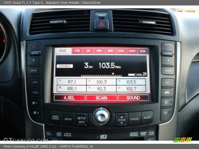 Alabaster Silver Metallic / Ebony/Silver 2007 Acura TL 3.5 Type-S