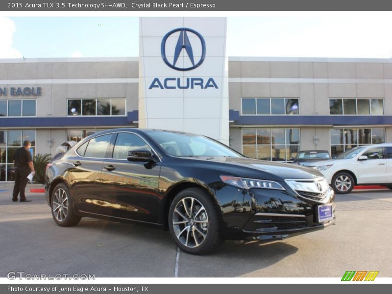 Crystal Black Pearl / Espresso 2015 Acura TLX 3.5 Technology SH-AWD