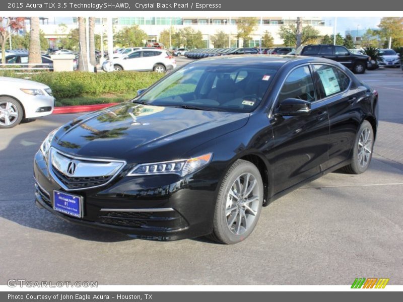 Crystal Black Pearl / Espresso 2015 Acura TLX 3.5 Technology SH-AWD