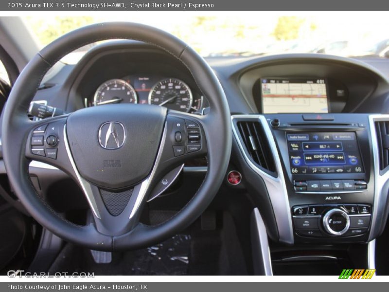 Crystal Black Pearl / Espresso 2015 Acura TLX 3.5 Technology SH-AWD