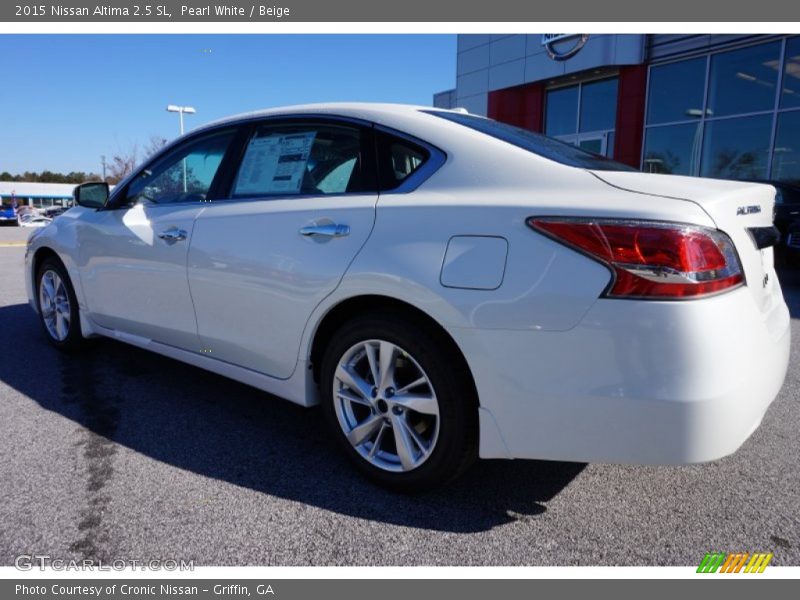 Pearl White / Beige 2015 Nissan Altima 2.5 SL