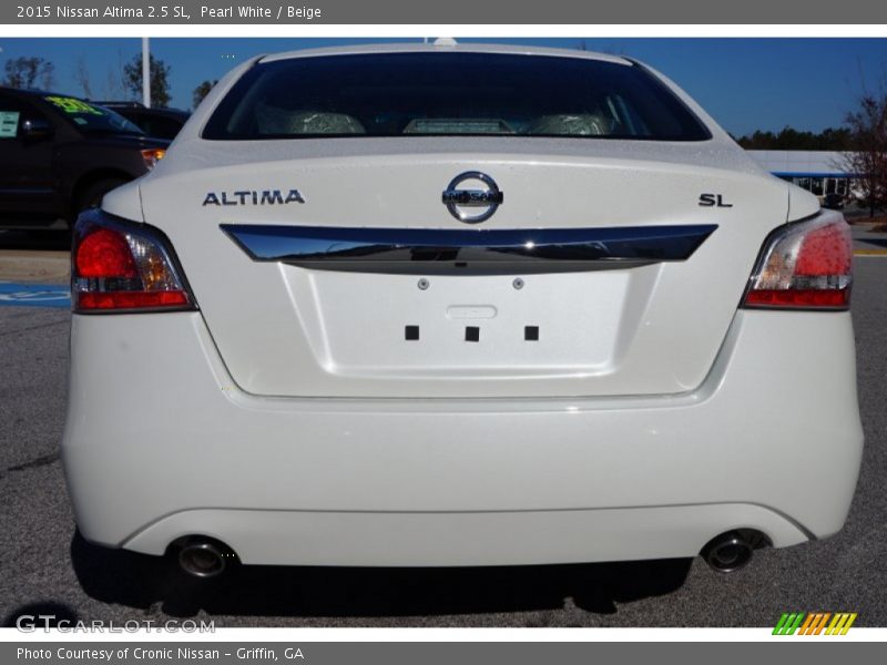 Pearl White / Beige 2015 Nissan Altima 2.5 SL