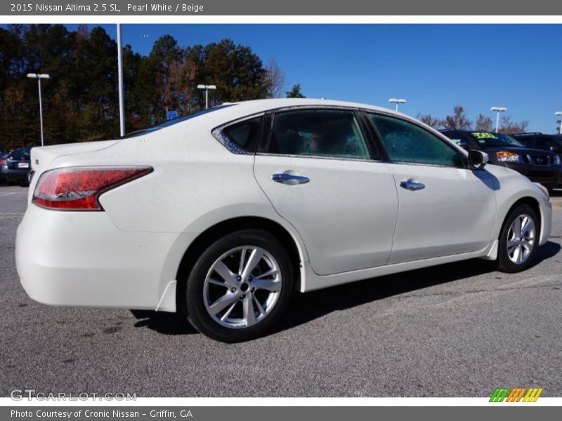 Pearl White / Beige 2015 Nissan Altima 2.5 SL