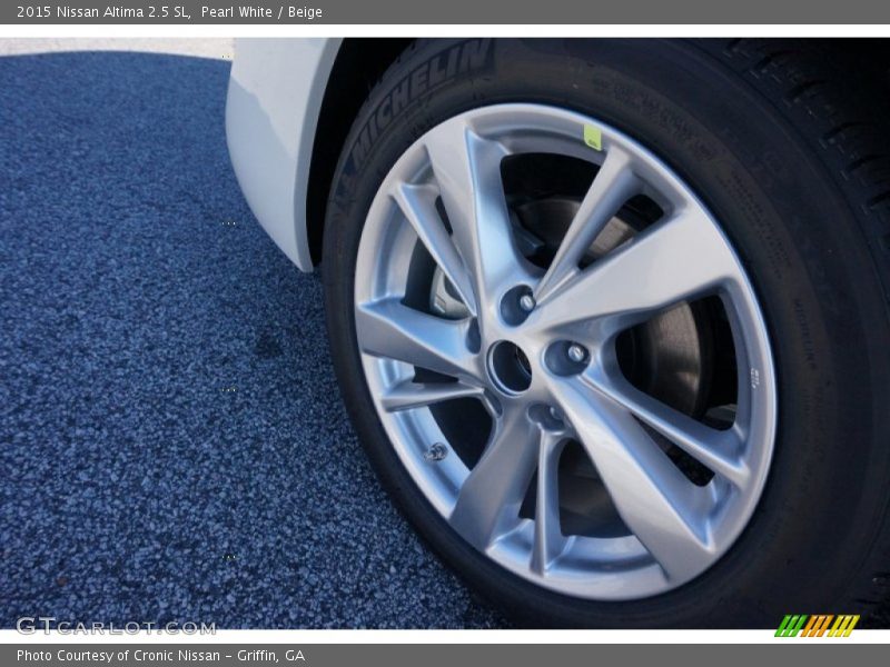 Pearl White / Beige 2015 Nissan Altima 2.5 SL