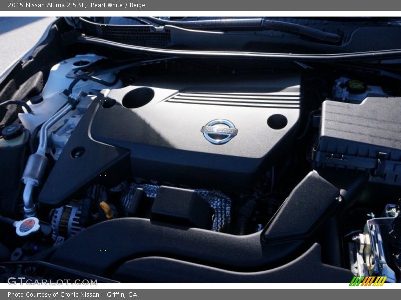 Pearl White / Beige 2015 Nissan Altima 2.5 SL