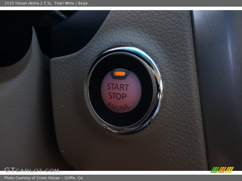 Pearl White / Beige 2015 Nissan Altima 2.5 SL