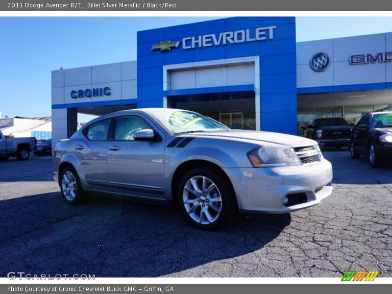 Billet Silver Metallic / Black/Red 2013 Dodge Avenger R/T