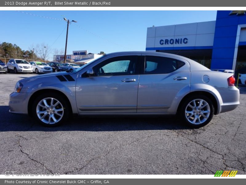 Billet Silver Metallic / Black/Red 2013 Dodge Avenger R/T