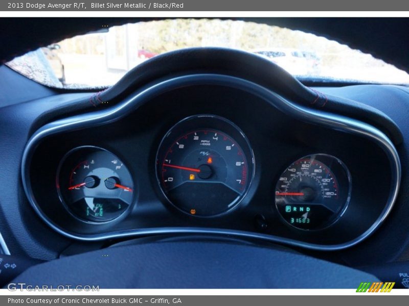 Billet Silver Metallic / Black/Red 2013 Dodge Avenger R/T