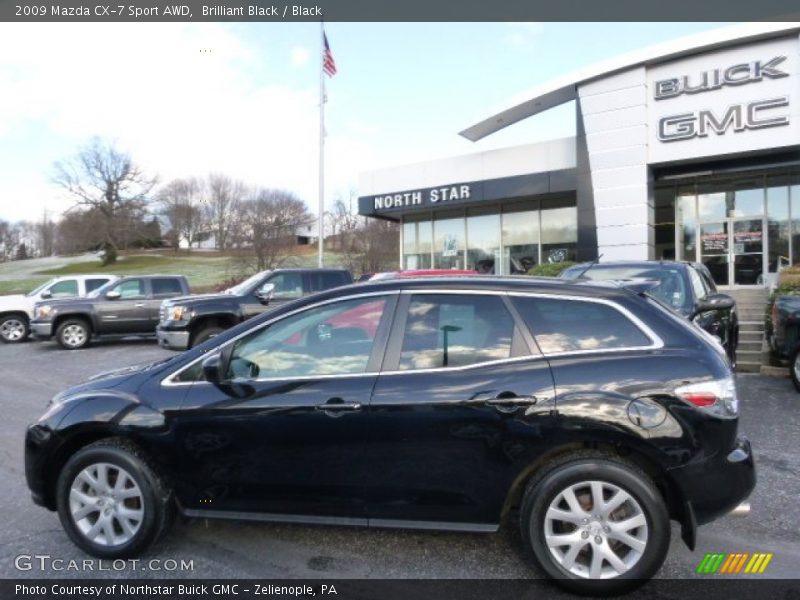 Brilliant Black / Black 2009 Mazda CX-7 Sport AWD