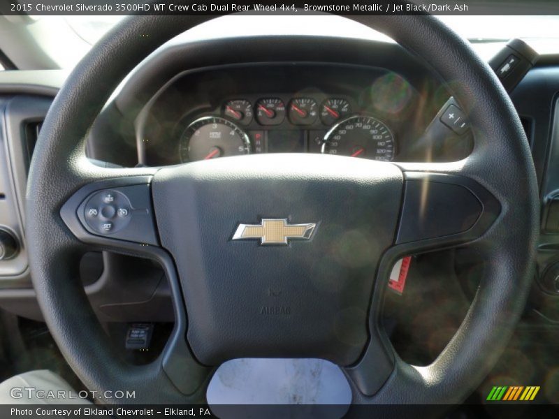 Brownstone Metallic / Jet Black/Dark Ash 2015 Chevrolet Silverado 3500HD WT Crew Cab Dual Rear Wheel 4x4