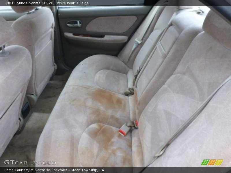 White Pearl / Beige 2001 Hyundai Sonata GLS V6