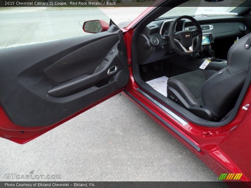 Red Rock Metallic / Black 2015 Chevrolet Camaro SS Coupe