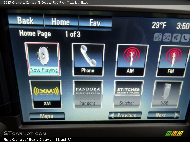 Red Rock Metallic / Black 2015 Chevrolet Camaro SS Coupe